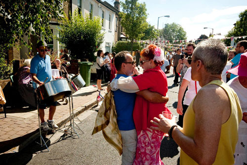 photo from 2010 of dancing in the streets